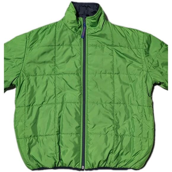 Vintage Polo Sport Reversible Jacket L Navy Green 90s Ralph Lauren USA Flag Rare - Picture 2 of 16